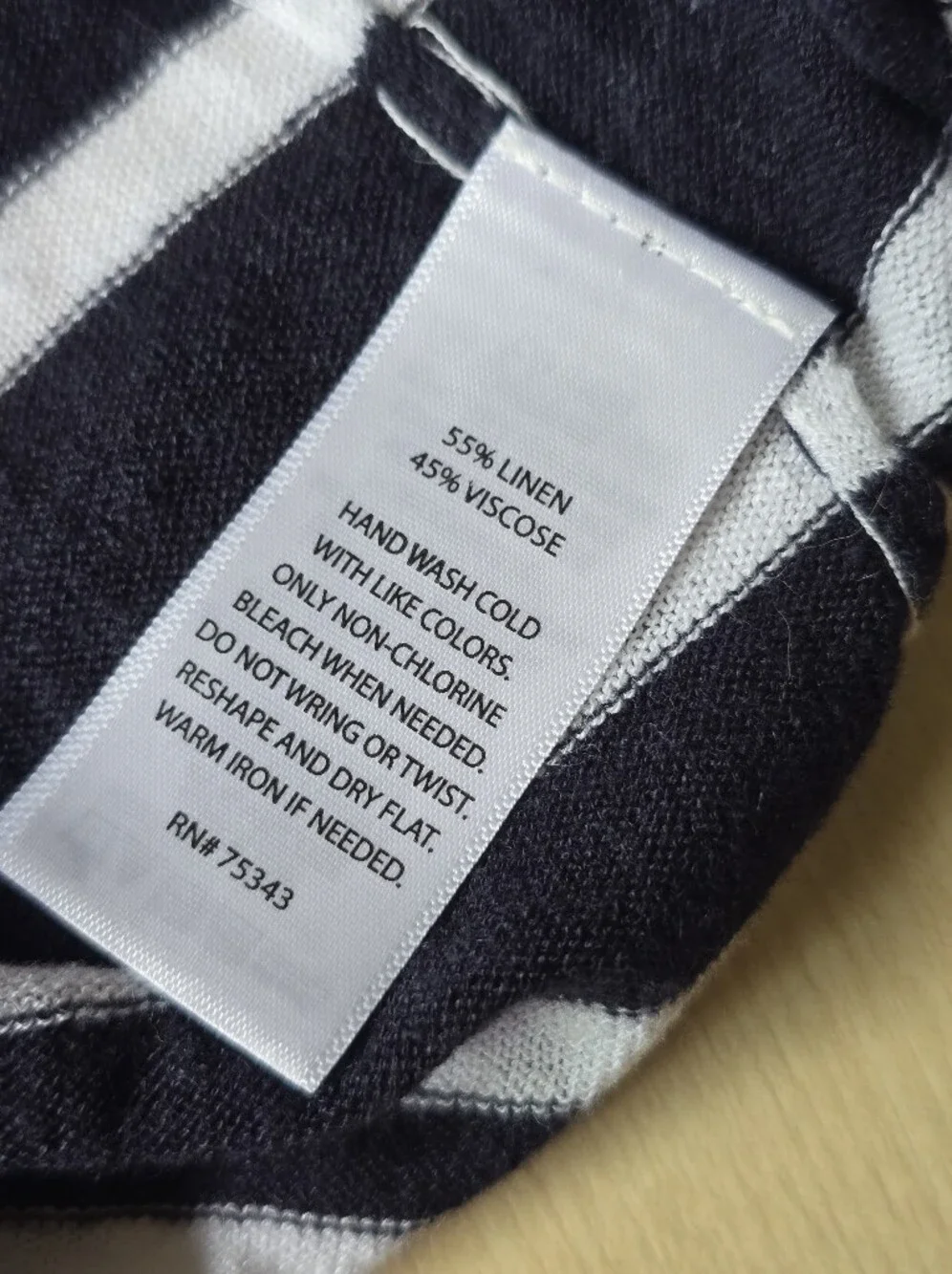 Kenar Linen Blend Hooded Open Front Striped Cardigan Size Medium